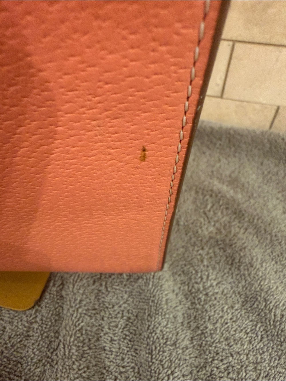 kate spade Coral-Peach Leather Satchel with Removable Strap - Picture 11 of 13